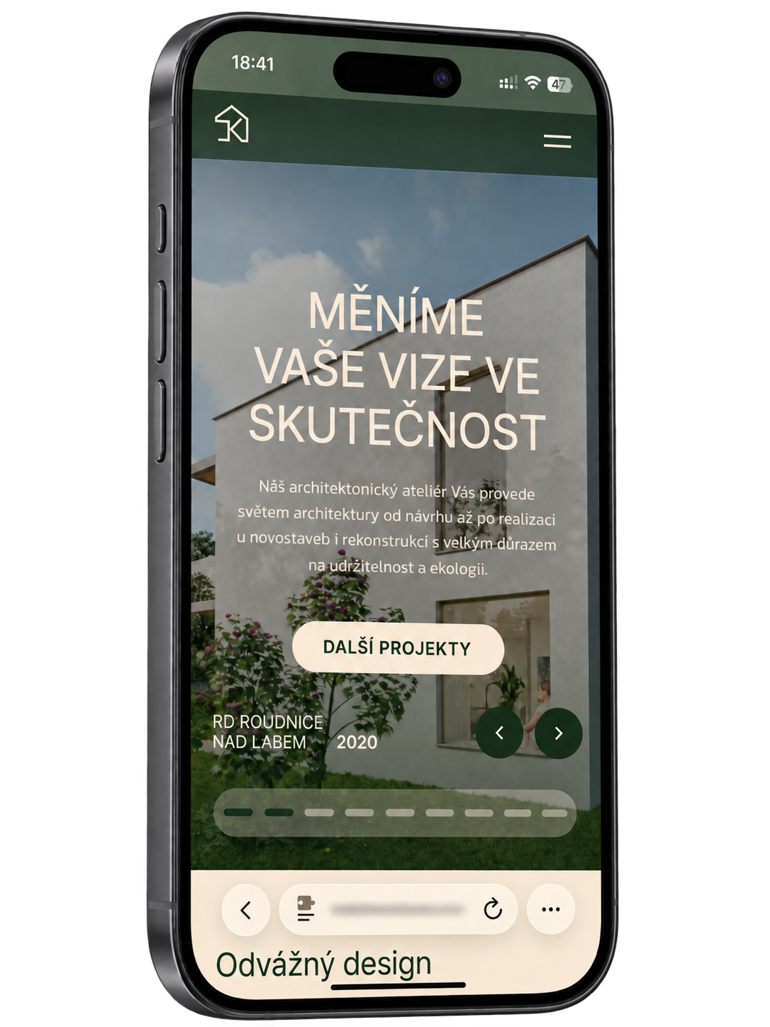 Web JKARCH na mobilu